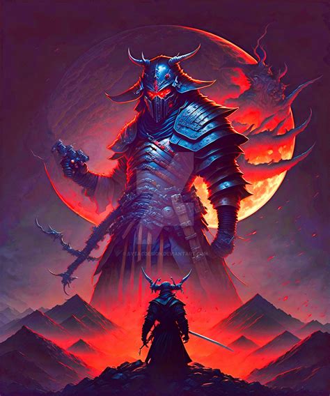 Samurai Manga Warrior Japanese Japan intense Katan by sytacdesign on