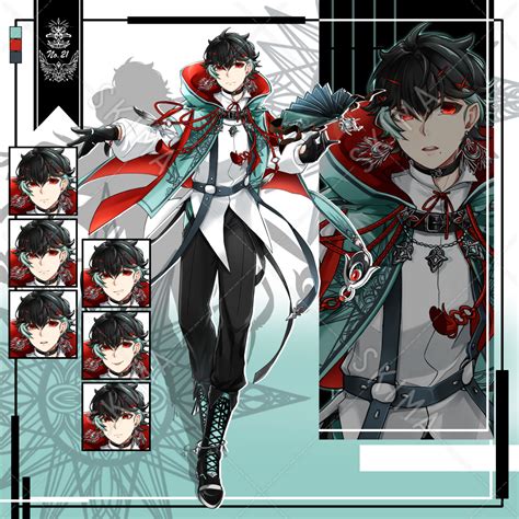 ファンタジー､魔法使い､男性キャラ立ち絵、表情6種 | SKIMA（スキマ）