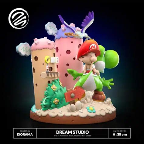 Super Mario Dream Studio Yoshis Island Diorama Resin Statue Kaioland