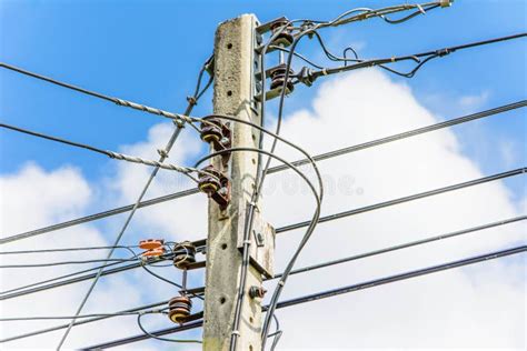 Electric Pole Close Up Stock Image Image Of Hydro Close