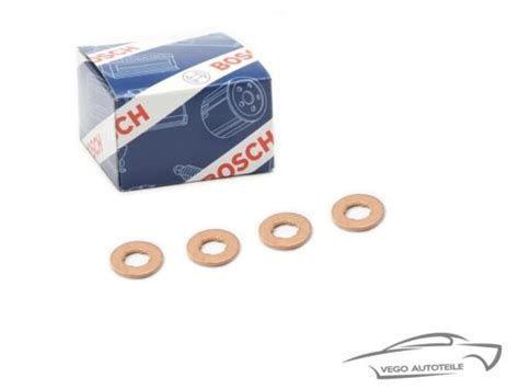 4x ORIGINAL BOSCH DICHTRING KUPFERRING DICHTUNG DÜSENHALTER SCHACHT ...