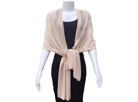 Echarpe Nude Para Festa Longa Elo Produtos Especiais