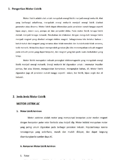 Jenis Jenis Motor Listrik Pdf