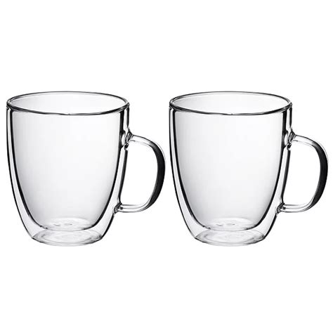 Double Wall Glass Coffee Mugs With Handle Perfect For Tea And Coffee