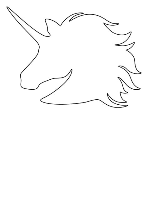 Unicorn Head Pattern Template Printable Pdf Download