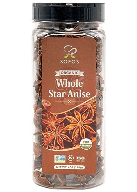 Soeos Organic Star Anise Whole Star Anise Oz G Chinese Star