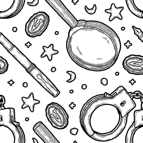 Spy Magnifying Glass Clip Art Black And White Clip