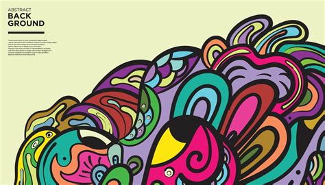 Colorful abstract doodle background vector art 19056630 Vector Art at ...