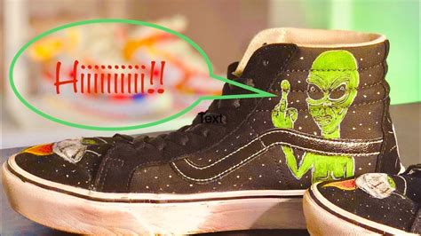 How To Customize Vans 🎨 👟 With Aliens 😱 😱 Youtube