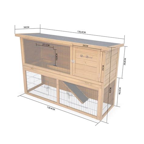 Clapier En Bois Rex Pour Lapin Et Autres Rongeurs 4 Lapins Cage À