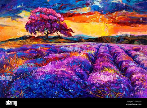 Lavender Field Painting