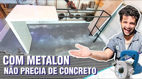 BANCADA DE PORCELANATO ESTRUTURADO EM PERFIL DE METALON SEM CONCRETO