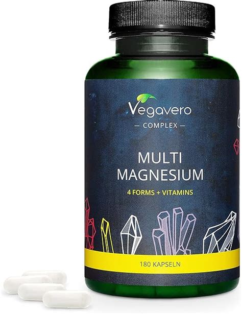 MAGNESIUM Komplex Vegavero Mit 4 Bioaktiven Formen Bisglycinat