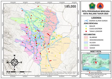 Peta Persebaran Titik Bencana Badan Penanggulangan Bencana Daerah