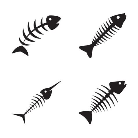 Logo Fish Skeleton Vector Images Over 1300