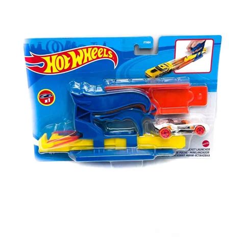 Hot Wheels Kompaktowa wyrzutnia niebieska z białym samochodzikiem 887961662351 Cena Opinie