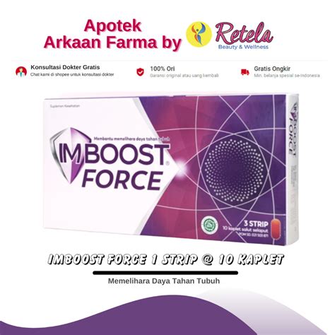 Jual Imboost Force 1 Strip 10 Kaplet Memelihara Daya Tahan Tubuh