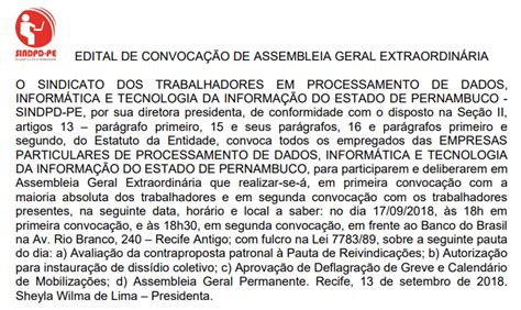 Edital de Convocação de Assembleia Geral Extraordinária dos