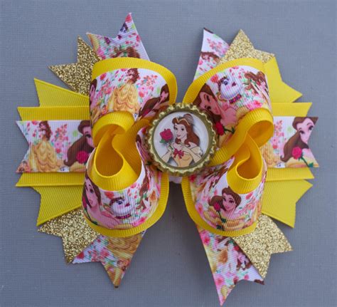 5 12 Princess Belle Bow Belle Bow Belle Hair Bow Princess Bow