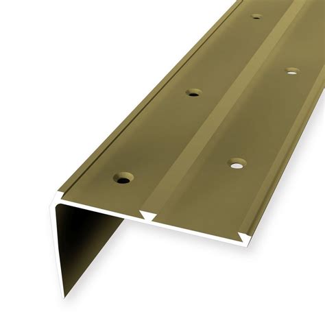 Küberit Treppenkantenprofil 46 X 67 X 2500 Mm Winkelprofil Gold Gebohrt