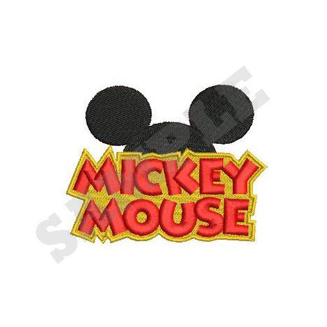 Mickey Mouse Machine Embroidery Design Etsy