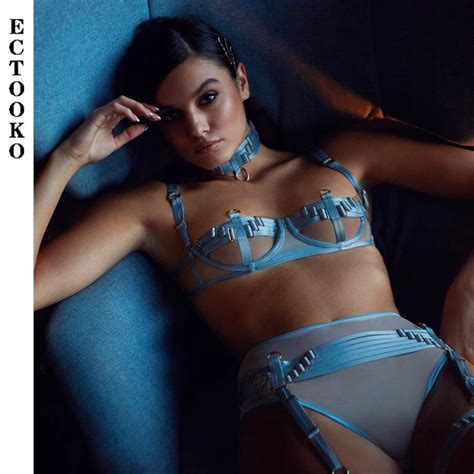 Ectooko Sky Blue Open Bra Sexy Lingerie For Women Fetish Uncensored Hot