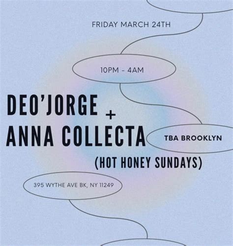 Anna Collecta And Deojorge Hot Honey Sundays Kings County Shotgun Tickets