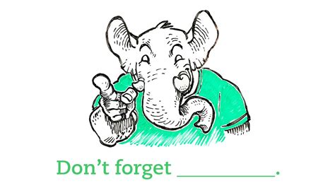 Don T Forget Elephant Clipart Pictures