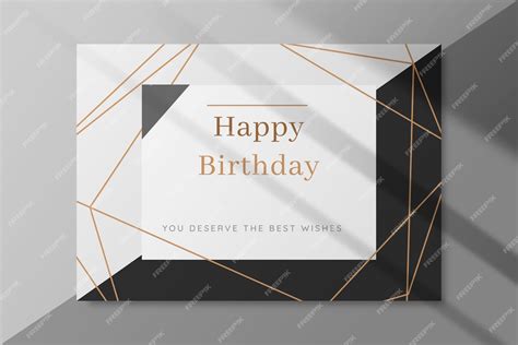 Aniversário Preto E Branco - Cartão de aniversário preto e branco | Vetor Grátis