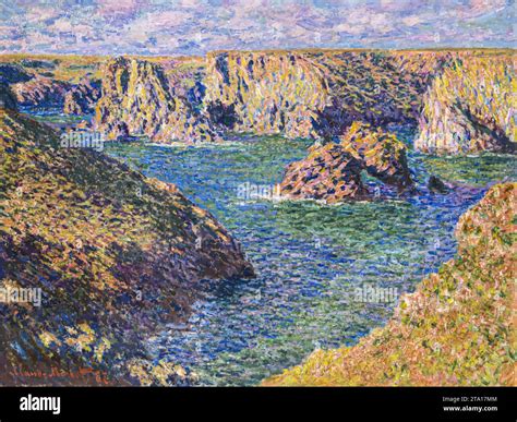 Rocks At Belle Ile By Claude Monet Stock Vector Images Alamy