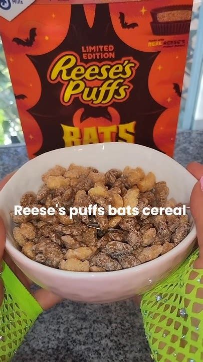 Reeses Puffs Bats Cereal 🧡🦇🤎 Reeses Halloween Cereal Shorts