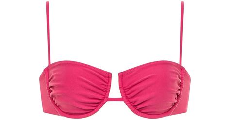 Montce Raspberry Simonette Bikini Top In Pink Lyst