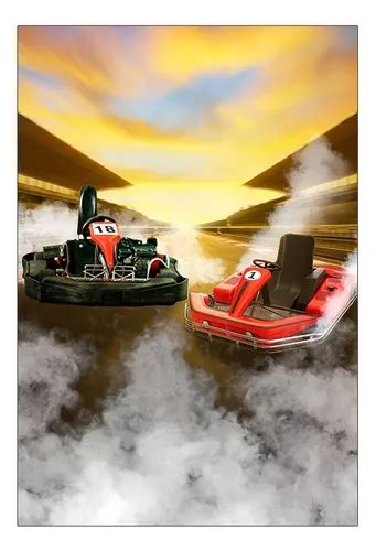 Painel De Festa Vertical 1 50x2 20 Carros Kart 13 Cor Colorido