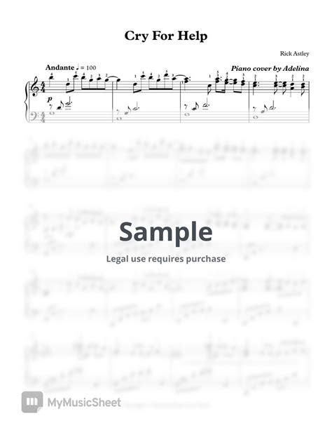 Rick Astley Cry For Help Sheets By Adelina Piano