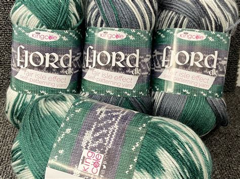 King Cole Fjord Double Knit DK Self Patterning Fair Isle Wool Yarn 100 ...