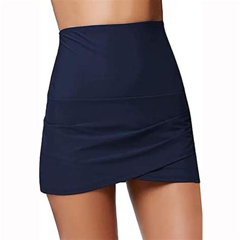 Maillot De Bain Bas Bikini Femme Tankini Jupe Courte Ourlet Hulip Beach