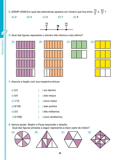 Adição E Subtração De Frações Exercicios 6 Ano Com Gabarito