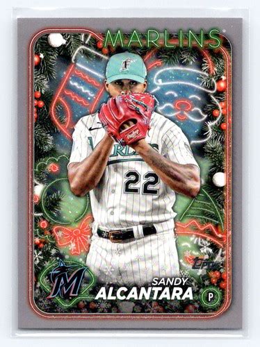 2024 Topps Holiday - Sandy Alcantara #H11 Silver Glitter for sale ...