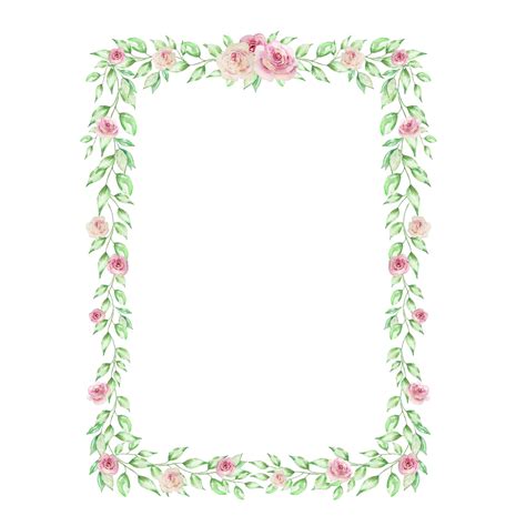Premium Vector | Watercolor Greenery Floral Frame with delicate flowers