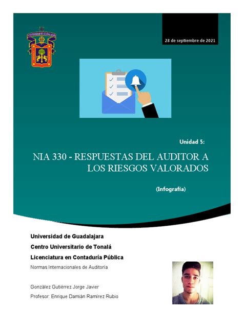 Jjgg Nia 330 Infografía Respuestas Del Auditor A Los Riesgos