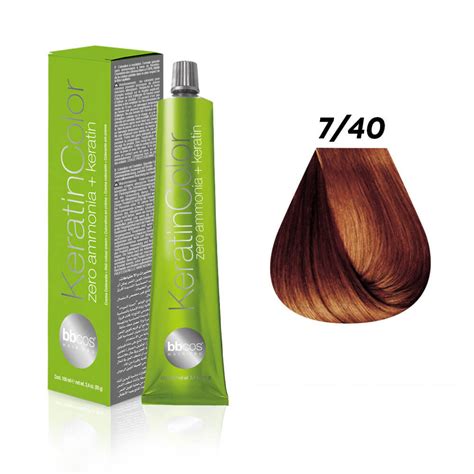 Краска для волос 7.40 медный интенсивный Keratin Color - Краска для ...