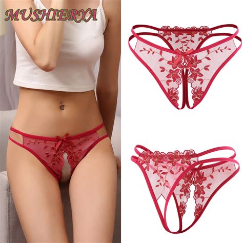 Aliexpress Buy Sexy Women Transparent Panties Open Crotch Panty Lingerie Plus Size Lacing
