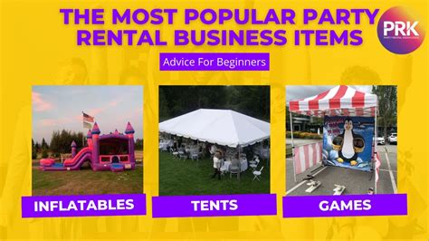 What Are The Most Popular Party Rental Business Items Youtube