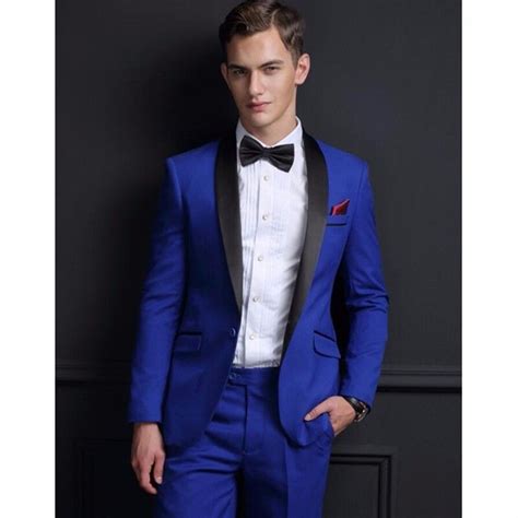 2018 New Fashion Royal Blue Velvet Jacket Groom Tuxedos Black Lapel Best