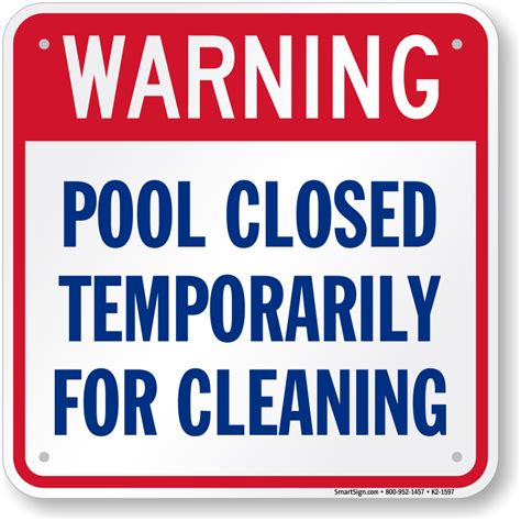 Swimming Pool Closed Signs 10 Off Temporary Pool Signs