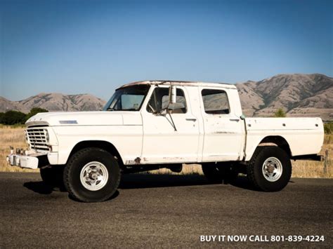 Ford F Crew Cab Rare Short Bed Unrestored Wd A C Cab