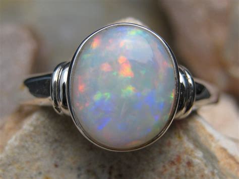 Carolina - White Opal Ring