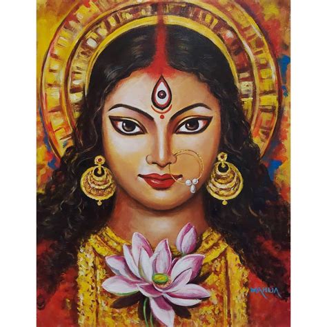 Mahua Pal On Instagram Goddess Durga Acrylic On Canvas