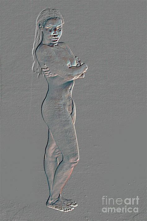 Nude Girl Embossed Model Photograph By Kendree Miller Fine