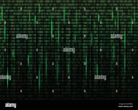 Código de datos binarios de la pantalla del ordenador Código numérico